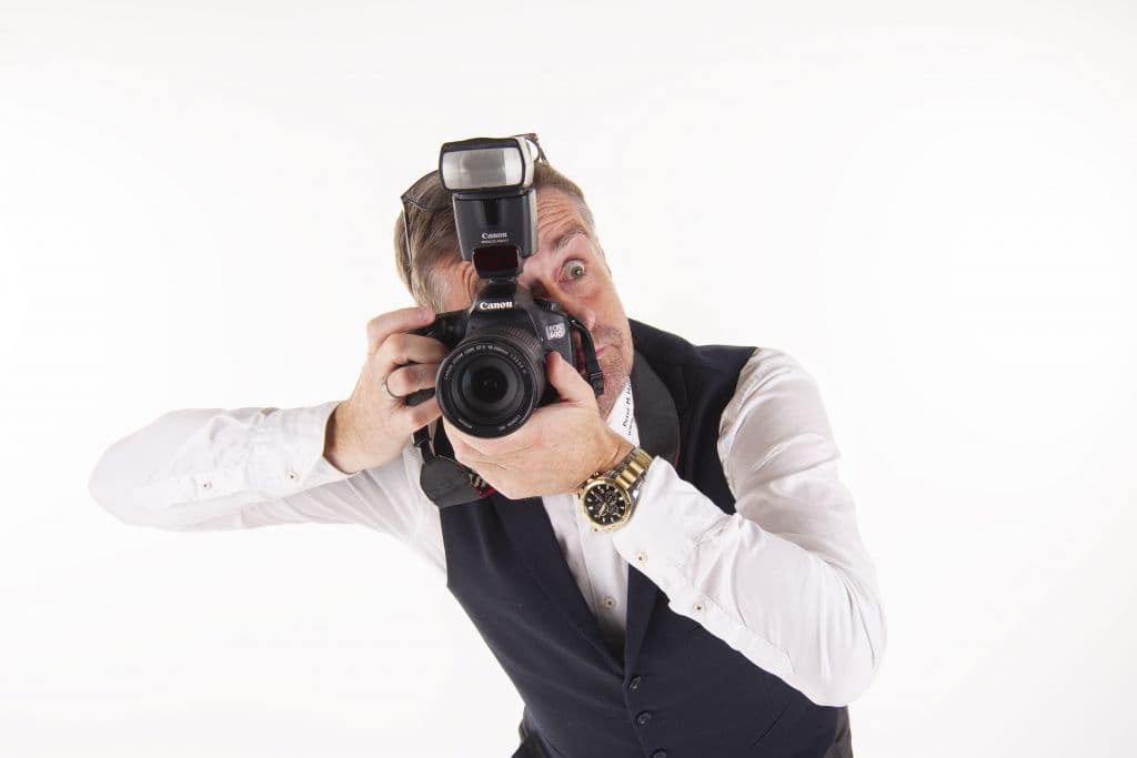 Peter Møller Hansen i aktion som festunderholder